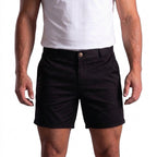 Chinoshorts för herrar med uppvikt fåll-Shorts for men-Fjallbarn