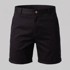 Chinoshorts för herrar med uppvikt fåll-Shorts for men-Fjallbarn