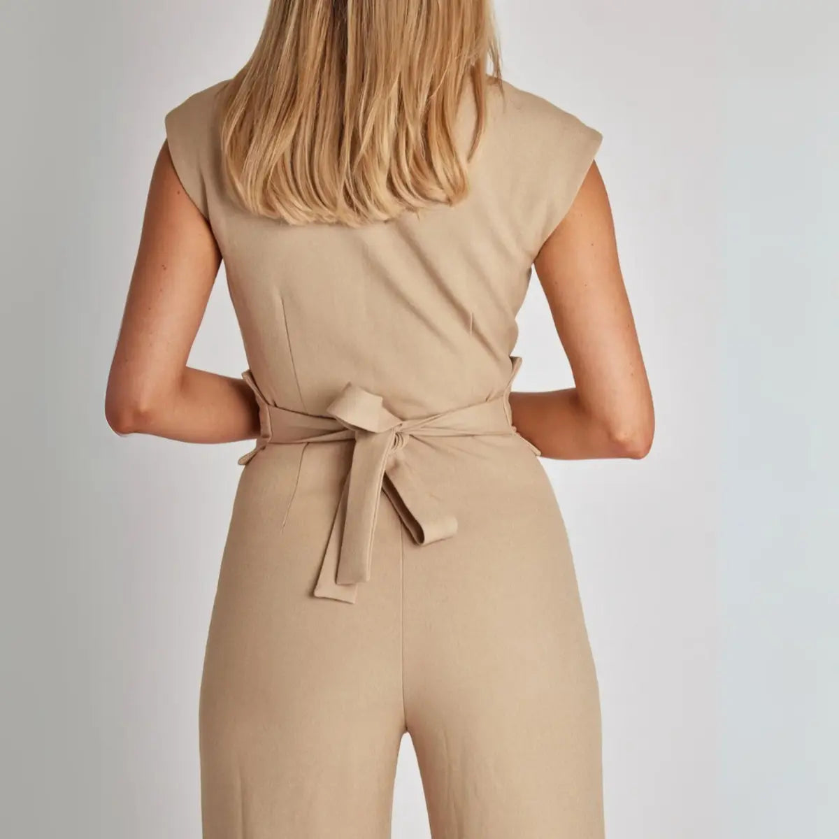 Dam Ärmlös Jumpsuit med Vida Ben-Jumpsuits for women-Fjallbarn
