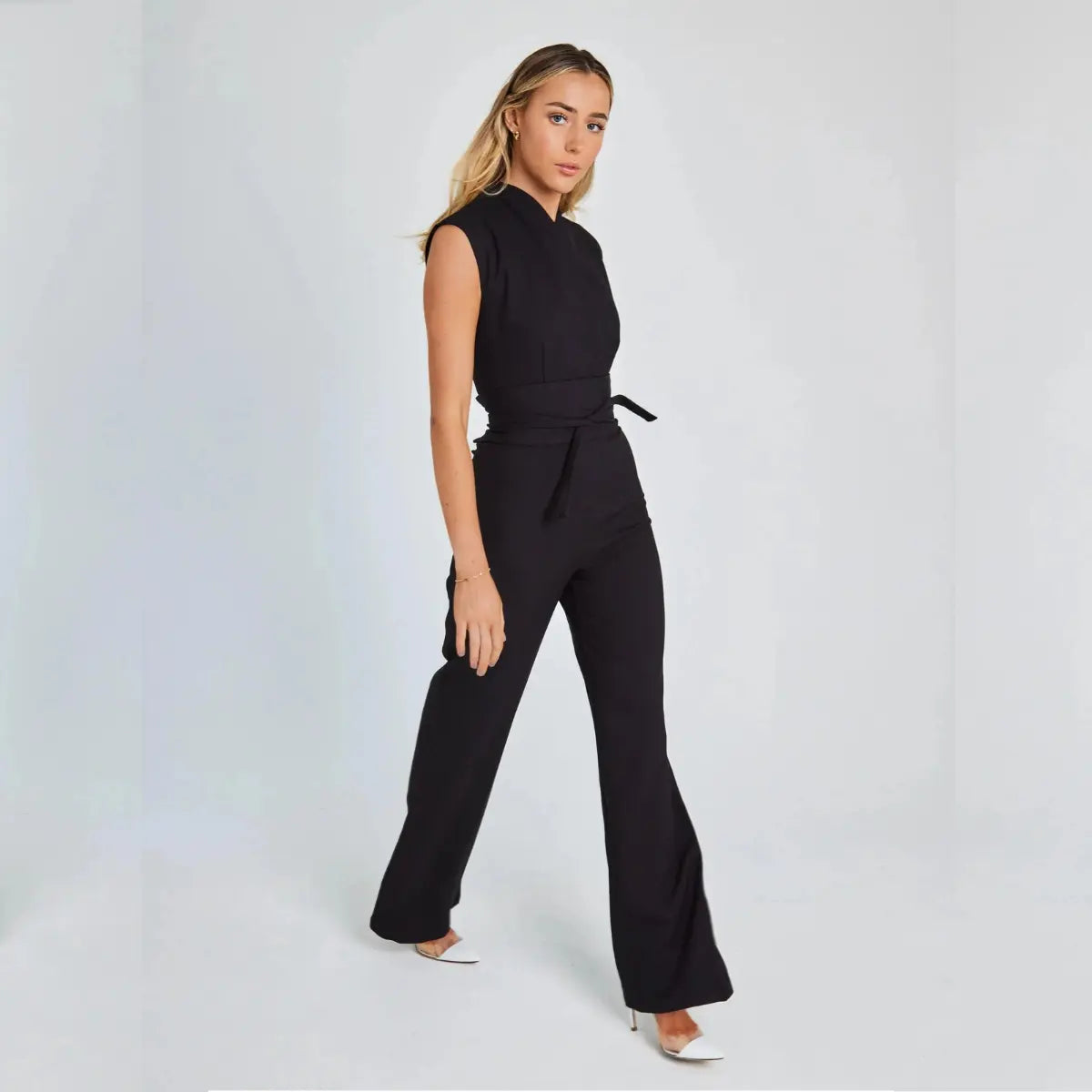 Dam Ärmlös Jumpsuit med Vida Ben-Jumpsuits for women-Fjallbarn