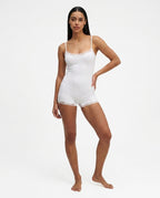 Dam ärmlös romper med spetskant och smala axelband-Jumpsuits for women-Fjallbarn