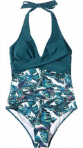 Dam baddräkt med halterneck och omlottdesign-Swimwear for women-Fjallbarn