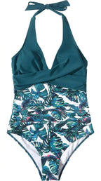 Dam baddräkt med halterneck och omlottdesign-Swimwear for women-Fjallbarn