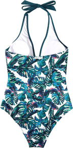 Dam baddräkt med halterneck och omlottdesign-Swimwear for women-Fjallbarn