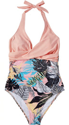 Dam baddräkt med halterneck och omlottdesign-Swimwear for women-Fjallbarn