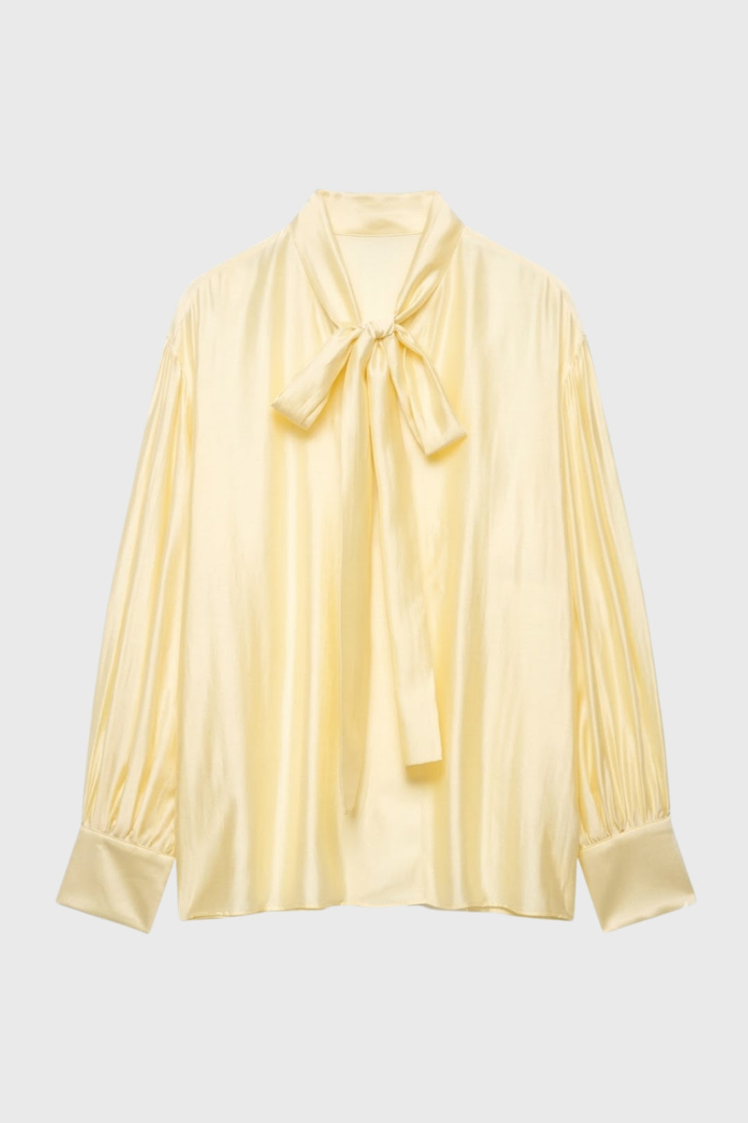 Dam blus med knytkrage och långa ärmar-Blouse for women-Fjallbarn