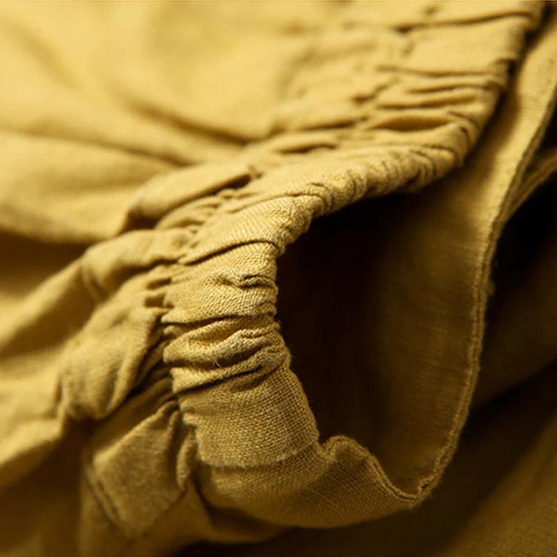 Dam Byxor med Vid Bensiluett och Hög Midja-Pant for women-Fjallbarn