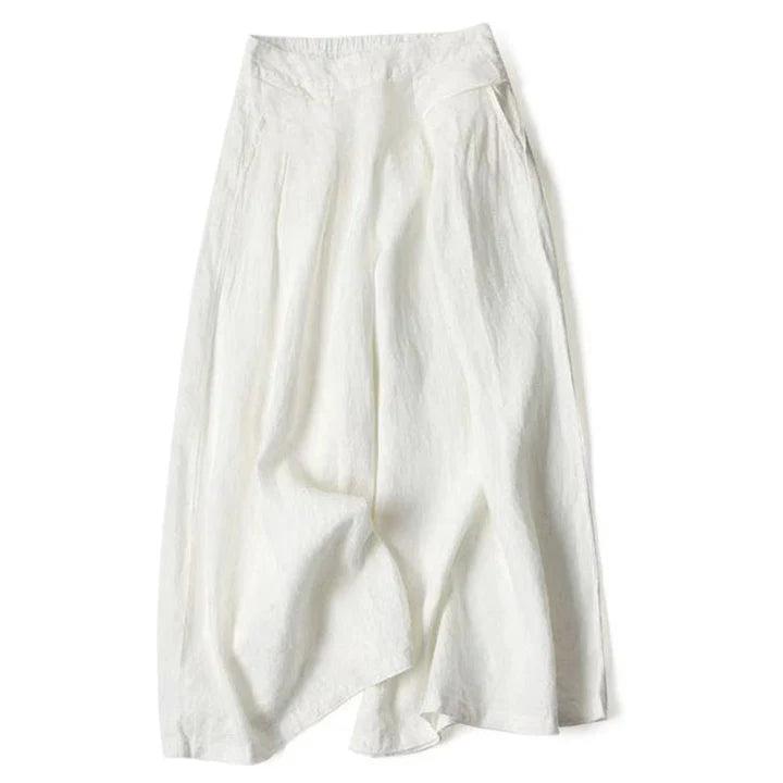 Dam Byxor med Vid Bensiluett och Hög Midja-Pant for women-Fjallbarn