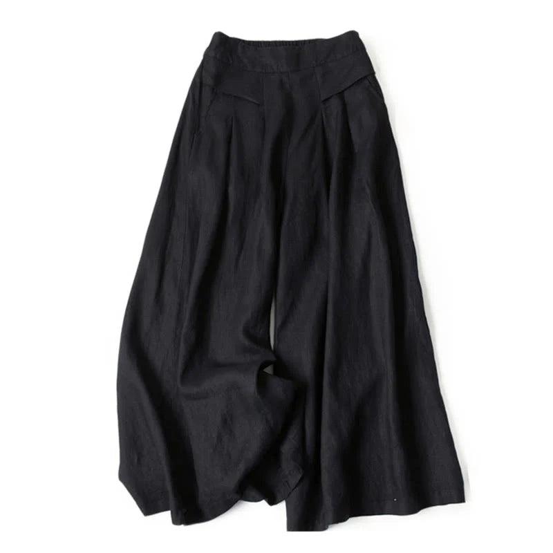 Dam Byxor med Vid Bensiluett och Hög Midja-Pant for women-Fjallbarn