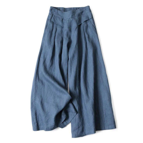 Dam Byxor med Vid Bensiluett och Hög Midja-Pant for women-Fjallbarn