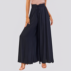 Dam byxor med vida ben och elastisk midja med dragsko-Pant for women-Fjallbarn