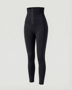 Dam leggings med hög midja och hyskknäppning-Leggins for women-Fjallbarn
