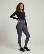 Dam leggings med hög midja och hyskknäppning-Leggins for women-Fjallbarn
