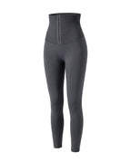 Dam leggings med hög midja och hyskknäppning-Leggins for women-Fjallbarn
