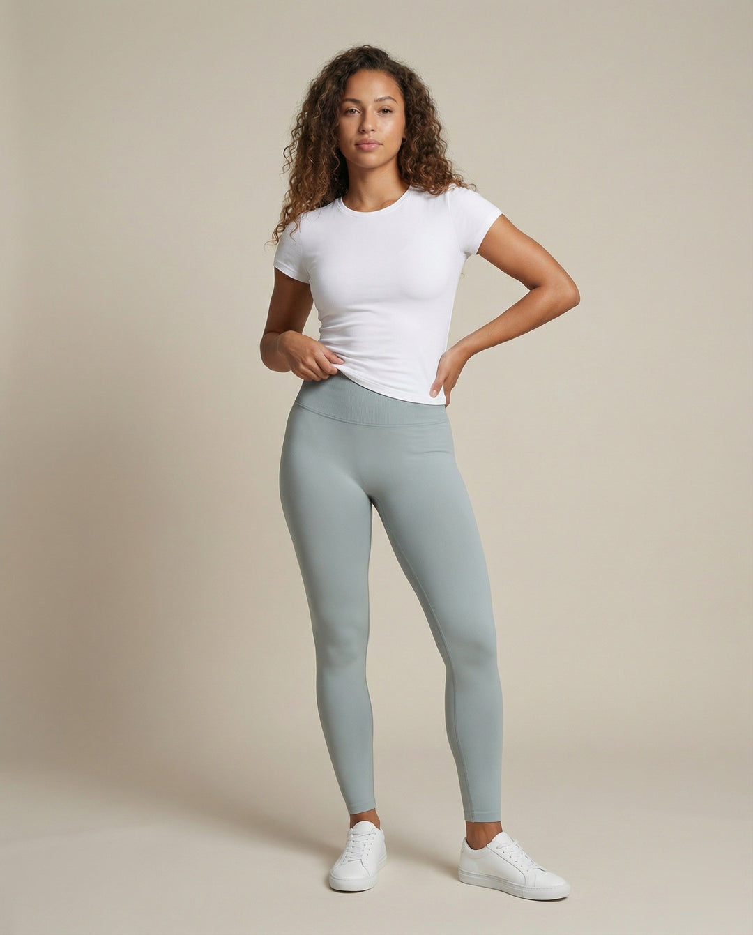 Dam Leggings med Hög Midja och Sömkonstruktion-Leggins for women-Fjallbarn