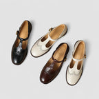 Dam Mary Jane-skor med T-rem och perforerade detaljer-Footwear for women-Fjallbarn