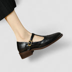 Dam Mary Jane-skor med T-rem och perforerade detaljer-Footwear for women-Fjallbarn