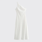 Dam Maxiklänning med One-Shoulder Design-Maxi Dress-Fjallbarn