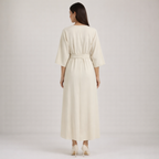Dam Maxiklänning med Veckad Midja-Maxi Dress-Fjallbarn