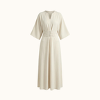 Dam Maxiklänning med Veckad Midja-Maxi Dress-Fjallbarn