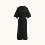 Dam Maxiklänning med Veckad Midja-Maxi Dress-Fjallbarn