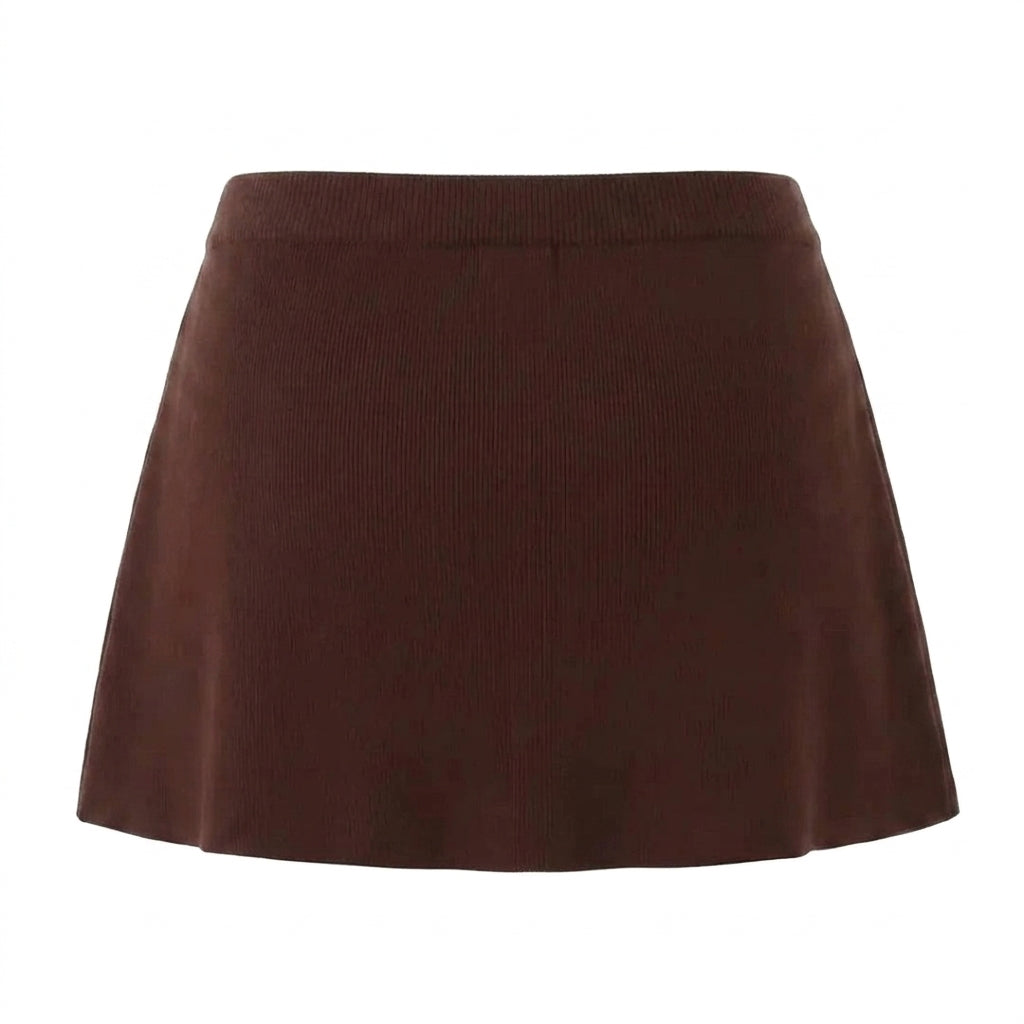 Dam minikjol med omlottfront, veckad sida och spänne-Skirt for women-Fjallbarn