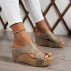 Dam-mules med nitar och korkkilklack-Footwear for women-Fjallbarn