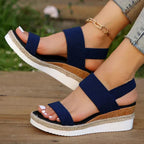 Dam sandaler med platåsula och elastiska remmar-Footwear for women-Fjallbarn