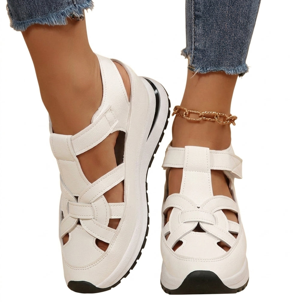 Dam sandaler med platåsula och flätade remmar-Footwear for women-Fjallbarn