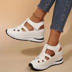 Dam sandaler med platåsula och flätade remmar-Footwear for women-Fjallbarn