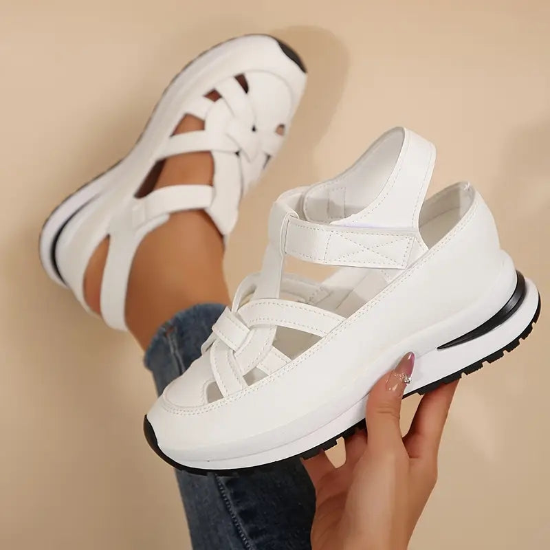 Dam sandaler med platåsula och flätade remmar-Footwear for women-Fjallbarn