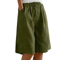 Dam shorts med elastisk midja och vida ben samt knappstängning-Shorts for women-Fjallbarn