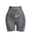 Dam Shorts med Hög Midja och Sömlös Struktur med Perforerade Konturpaneler-Shorts for women-Fjallbarn