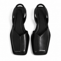 Dam Slingback Platta Skor med Fyrkantig Tå-Footwear for women-Fjallbarn