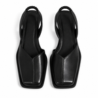 Dam Slingback Platta Skor med Fyrkantig Tå-Footwear for women-Fjallbarn