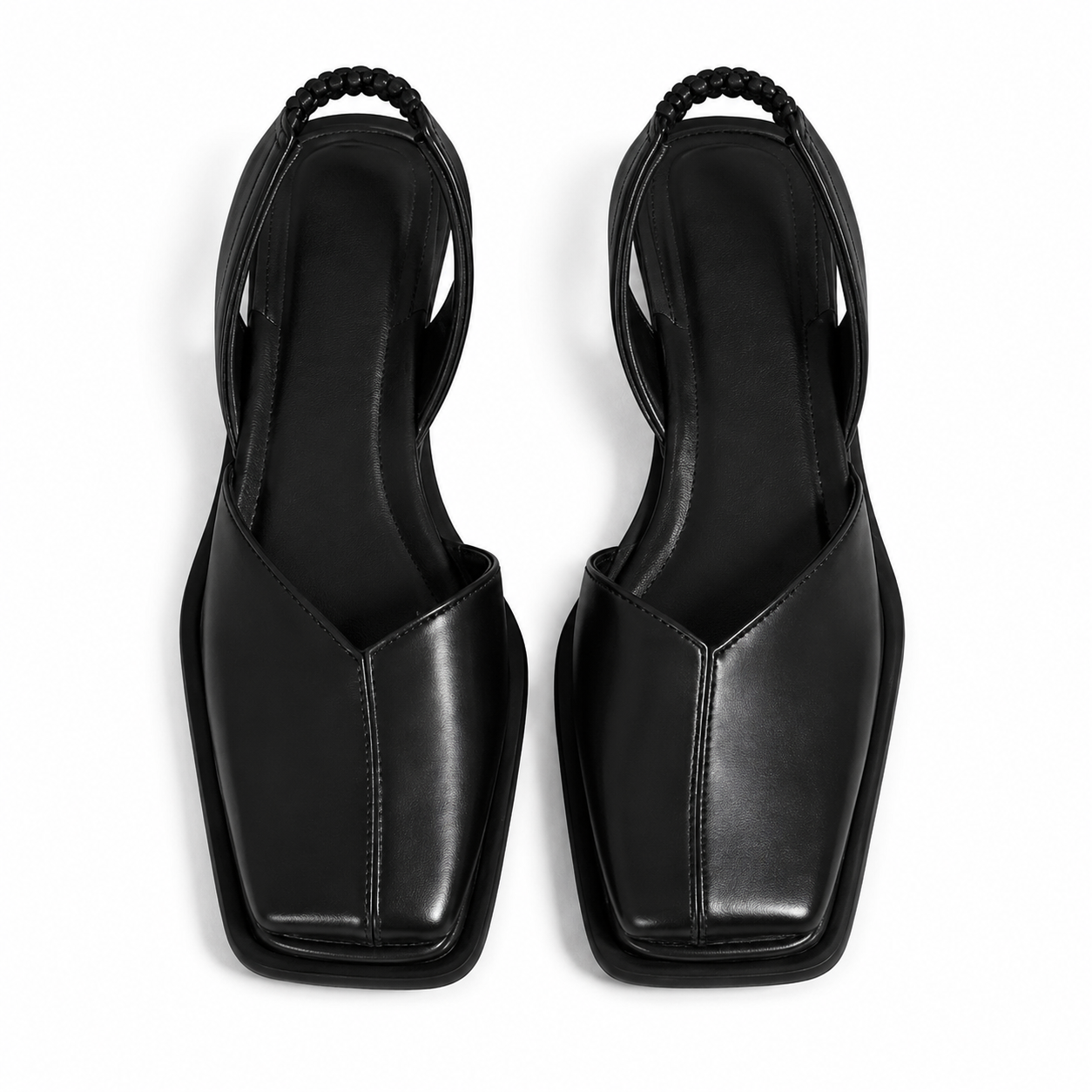 Dam Slingback Platta Skor med Fyrkantig Tå-Footwear for women-Fjallbarn
