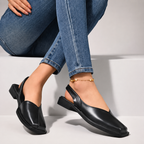 Dam Slingback Platta Skor med Fyrkantig Tå-Footwear for women-Fjallbarn