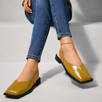 Dam Slingback Platta Skor med Fyrkantig Tå-Footwear for women-Fjallbarn
