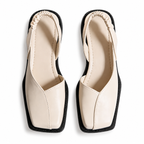 Dam Slingback Platta Skor med Fyrkantig Tå-Footwear for women-Fjallbarn