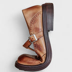 Dam T-remsskor med wingtip-tå och broguemönster-Shoes for women-Fjallbarn