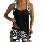 Dam tankini med mönstrade detaljer och matchande shorts-Sets for women-Fjallbarn