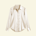 Damblus med långa ärmar och krage med knappstängning och bakok-Shirts for women-Fjallbarn