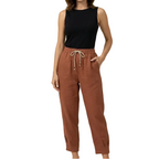 Dambyxor med hög midja, raka ben, dragsko och sidofickor-Pant for women-Fjallbarn