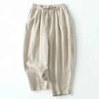 Dambyxor med hög midja, vida ben, dragsko och sidofickor-Pant for women-Fjallbarn