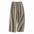 Dambyxor med hög midja, vida ben, frontveck och sidofickor-Pant for women-Fjallbarn