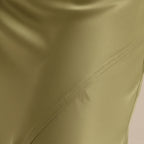 Damernas lång kjol med glansig yta och hög midja-Skirt for women-Fjallbarn