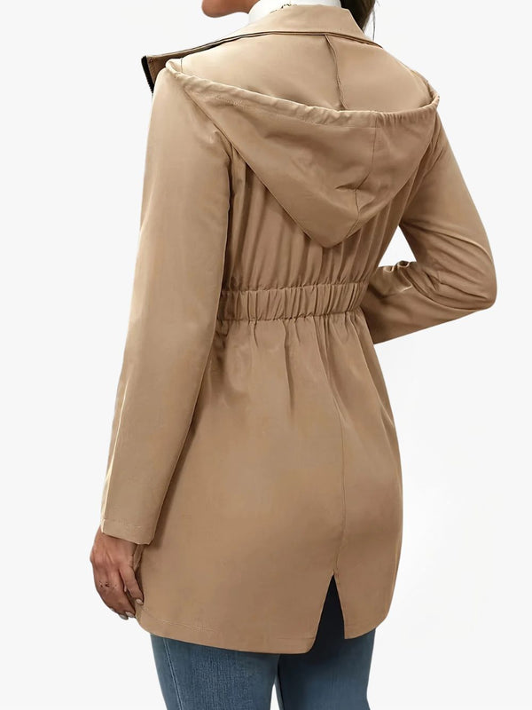 Damjacka med huva och elastisk midja-Jacket for women-Fjallbarn