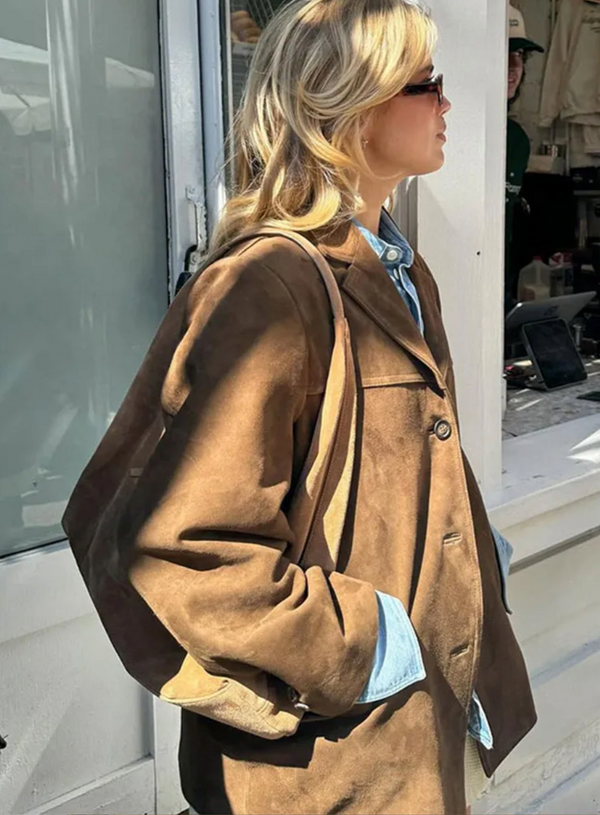 Damjacka med krage och knappar-Jacket for women-Fjallbarn