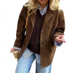 Damjacka med krage och knappar-Jacket for women-Fjallbarn