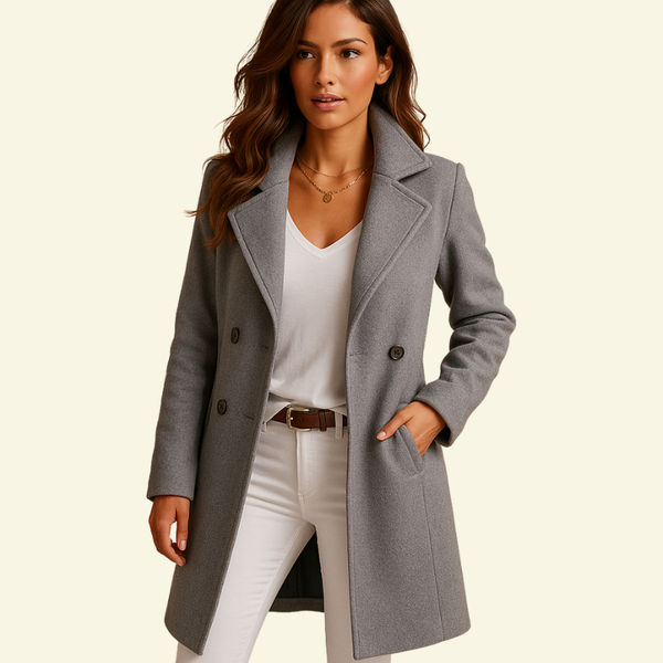 Damkappa med slag och knäppning-Coats for women-Fjallbarn
